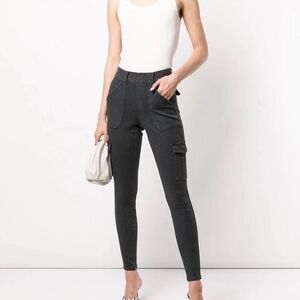 SPANX High-Rise Slim Cargo Skinny Jeans - Black